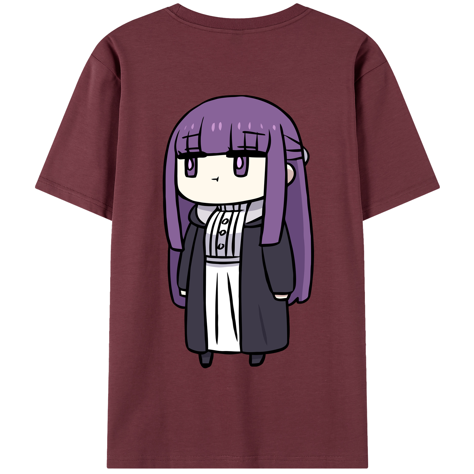 （画像用） 葬送のフリーレン Frieren 綿100％半袖Tシャツ（背面プリント）